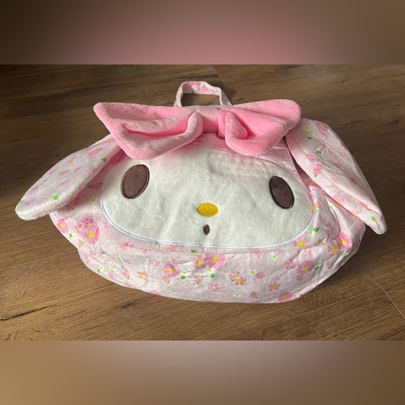 Brand New-MY MELODYPink Floral Clothe Tote Bag - Picture 10 of 16